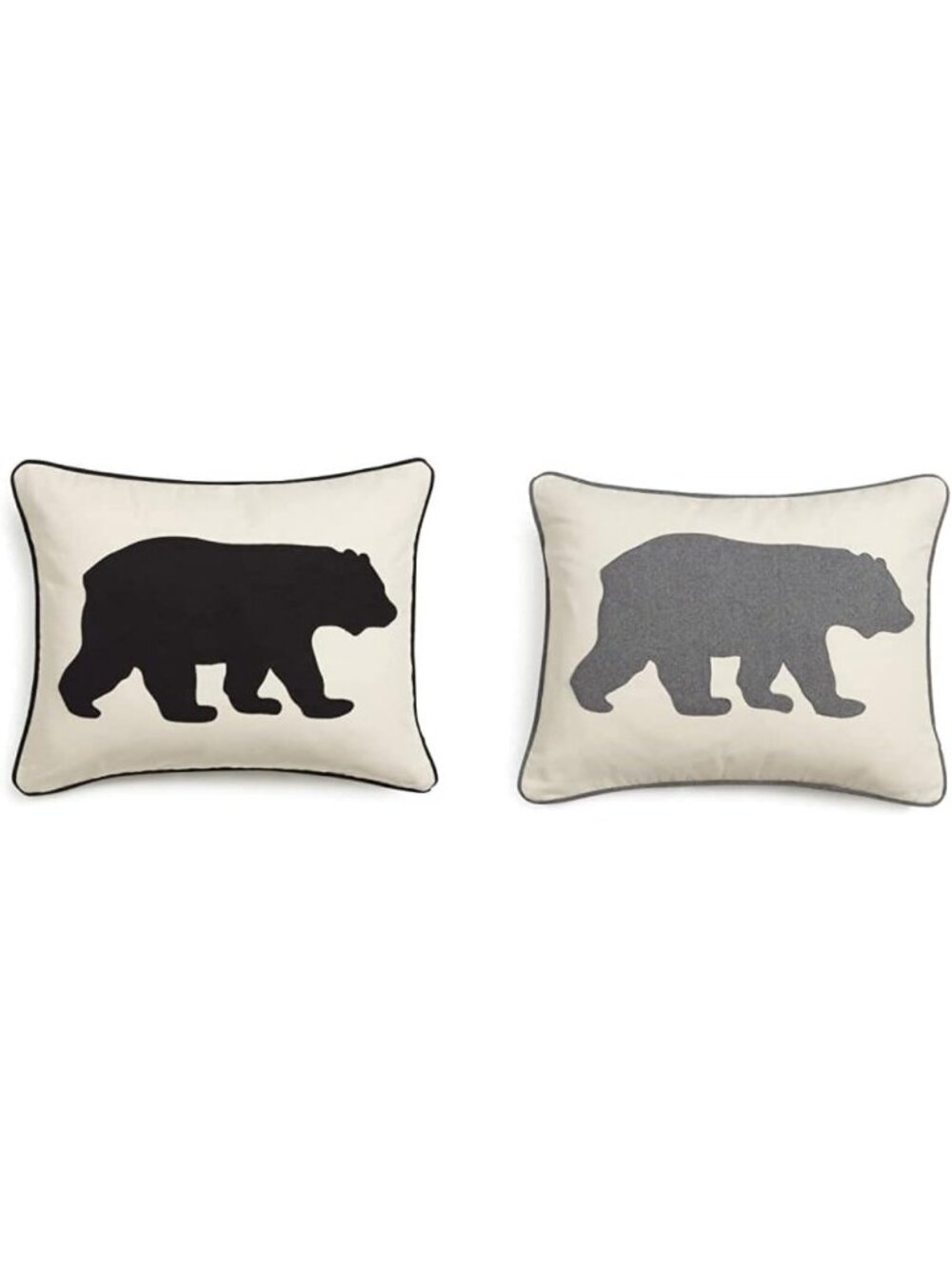 Eddie Bauer Bear Pillows (Black + Grey)